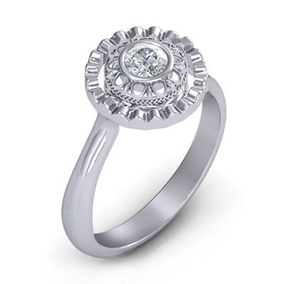 Fancy Halo Flip Ring