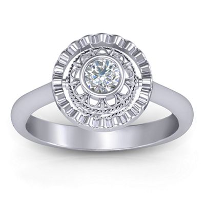 Fancy Halo Flip Ring