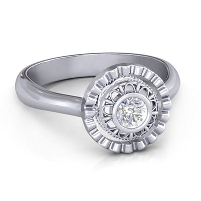 Fancy Halo Flip Ring