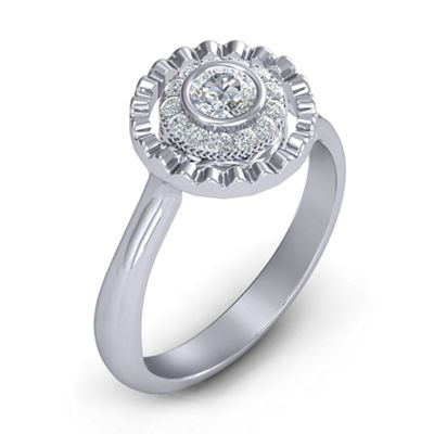 Fancy Halo Flip Ring