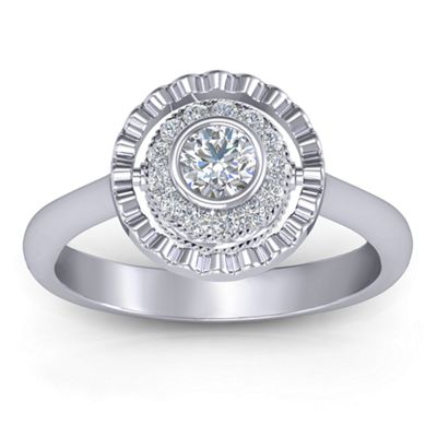 Fancy Halo Flip Ring