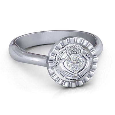 Fancy Halo Flip Ring