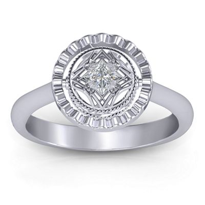 Fancy Halo Flip Ring