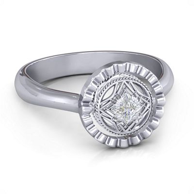 Fancy Halo Flip Ring