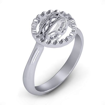 Fancy Halo Flip Ring