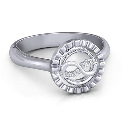 Fancy Halo Flip Ring
