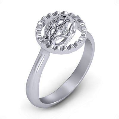 Fancy Halo Flip Ring