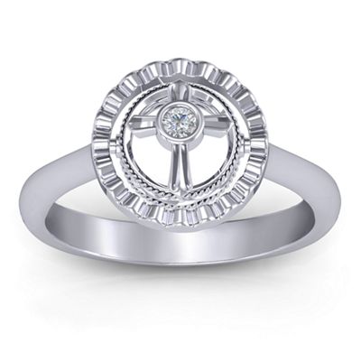 Fancy Halo Flip Ring