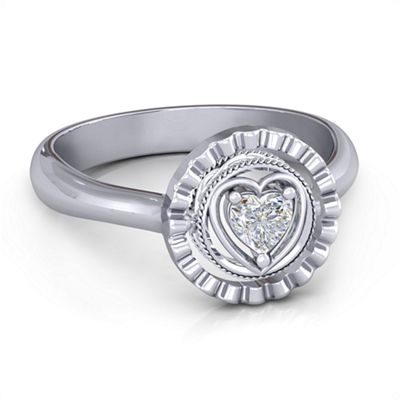 Fancy Halo Flip Ring