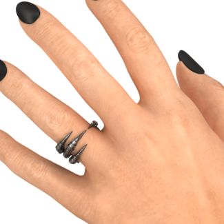 Carmilla - Claw Ring with Hidden Gemstone