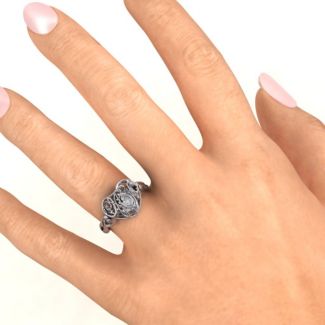 Encased in Love Caged Hearts Ring with Infinity Band