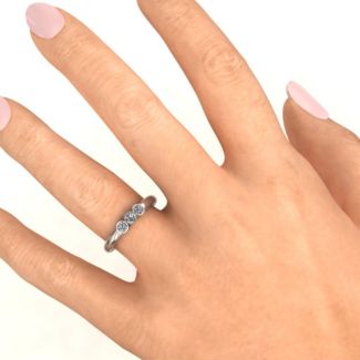 Triple Round Stone Ring