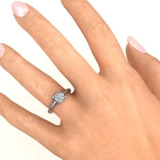 Adoration Solitaire Ring – Sterling Silver with White Premium Zirconia