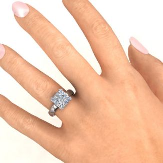 Basket Set Princess Cut Solitaire Ring