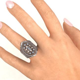 Star of David Lattice Ring