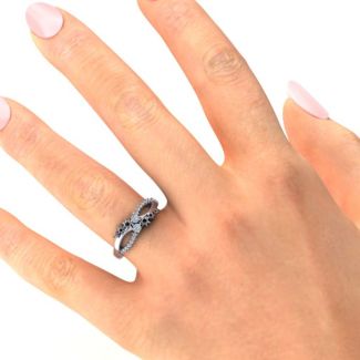 Light Up My Life Infinity Ring with Accent Stones