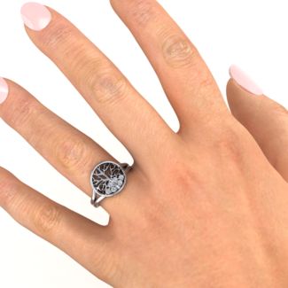 Always Around Love 6 Stone Family Tree Ring