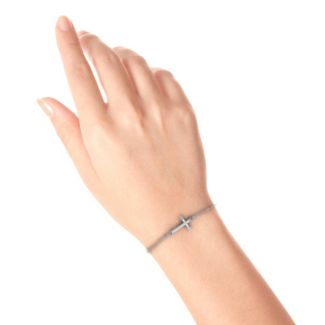 Modern Cross Bracelet – 10K Yellow Gold