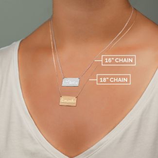 Embossed Name Bar Pendant