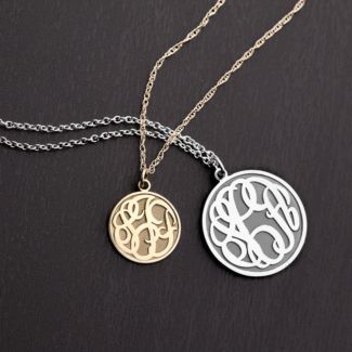 Embossed Monogram Pendant