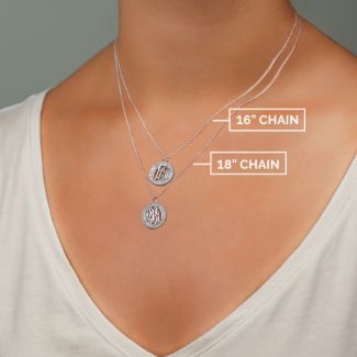 Sparkling Halo Monogram Pendant