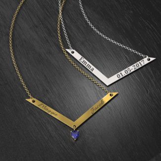 V Is For Valentine Engravable Necklace