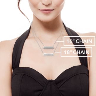 Raising The Bar Engravable Double Bar Necklace