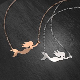 Mermaid Vibes Cutout Necklace – 10K Yellow Gold