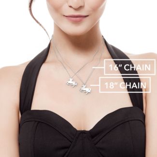 Unicorn Dreams Solid Cutout Necklace – Sterling Silver