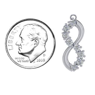 8 Stone Infinity Pendant