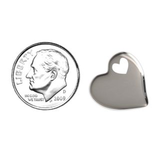 Heartfelt Solid Heart with Heart Cutout Pendant