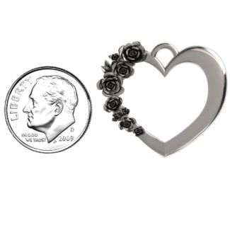 Rose Posy Heart Pendant