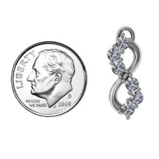 Six Stone Infinity Pendant