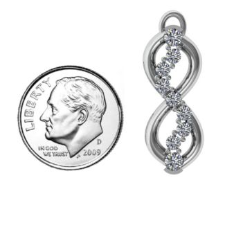 Nine Stone Infinity Pendant