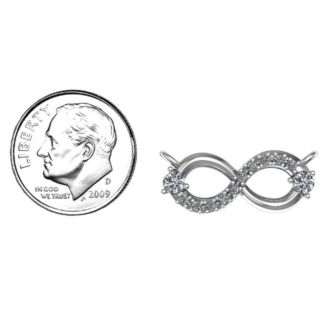 Double Stone Horizontal Infinity Pendant with Accents