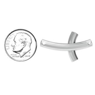 Modern Sideways Cross Pendant