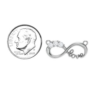 Three Stone Infinity Love Pendant