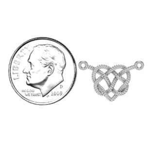 Braided Heart Knot Pendant – 10K Rose Gold