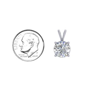 Graceful Round Solitaire Pendant