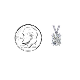 Angelic Oval Cut Pendant – 18K Gold Plated Silver with White Premium Zirconia