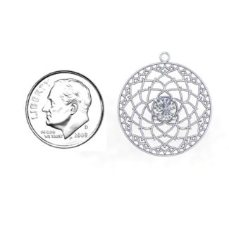 Crown Chakra Pendant – Sterling Silver with Peridot
