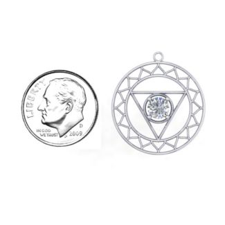 Throat Chakra Pendant – Sterling Silver with Peridot
