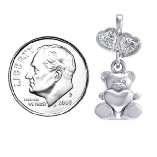 Teddy Bear with Stones Pendant