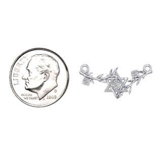 Star of David with Olive Branches Pendant