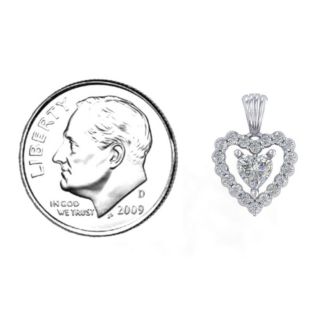 Heart in Heart Halo Pendant