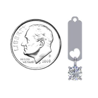 Love Tag Pendant with Round Stone