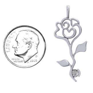 Enchanted Rose Pendant – Sterling Silver with Peridot