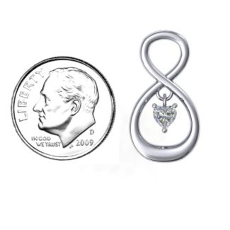 Dangling Heart Infinity Pendant