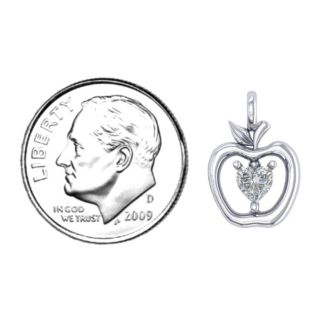 An Apple A Day Pendant – Sterling Silver with Peridot