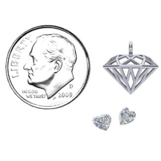 Diamond Cage Pendant with 1 - 4 Gemstones